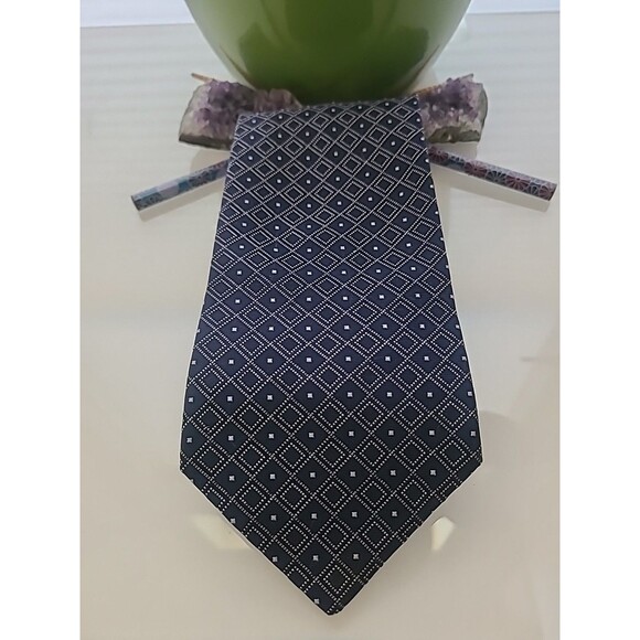 Tommy Hilfiger Mens Repp Imported Silk Classic Graphic Vintage Neck Tie Work - Picture 1 of 9